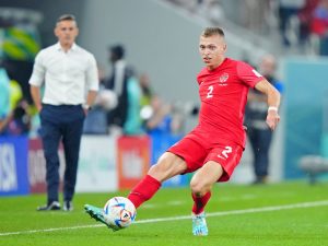 Soccer: FIFA World Cup Qatar 2022-Canada at Morocco with Alistair Johnston Against Morocco at Al Thumama Stadium