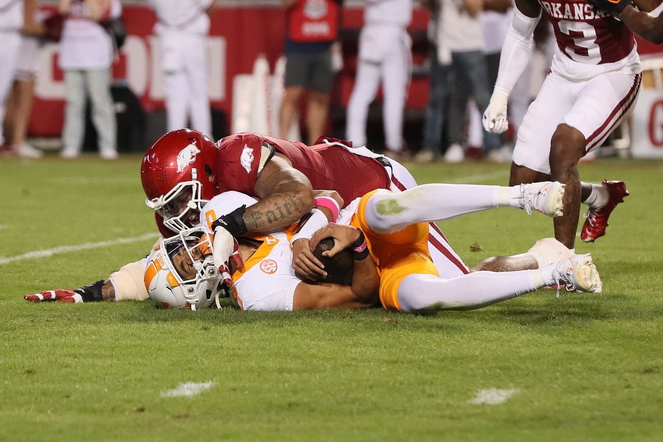 NCAA Football: Tennessee at Arkansas